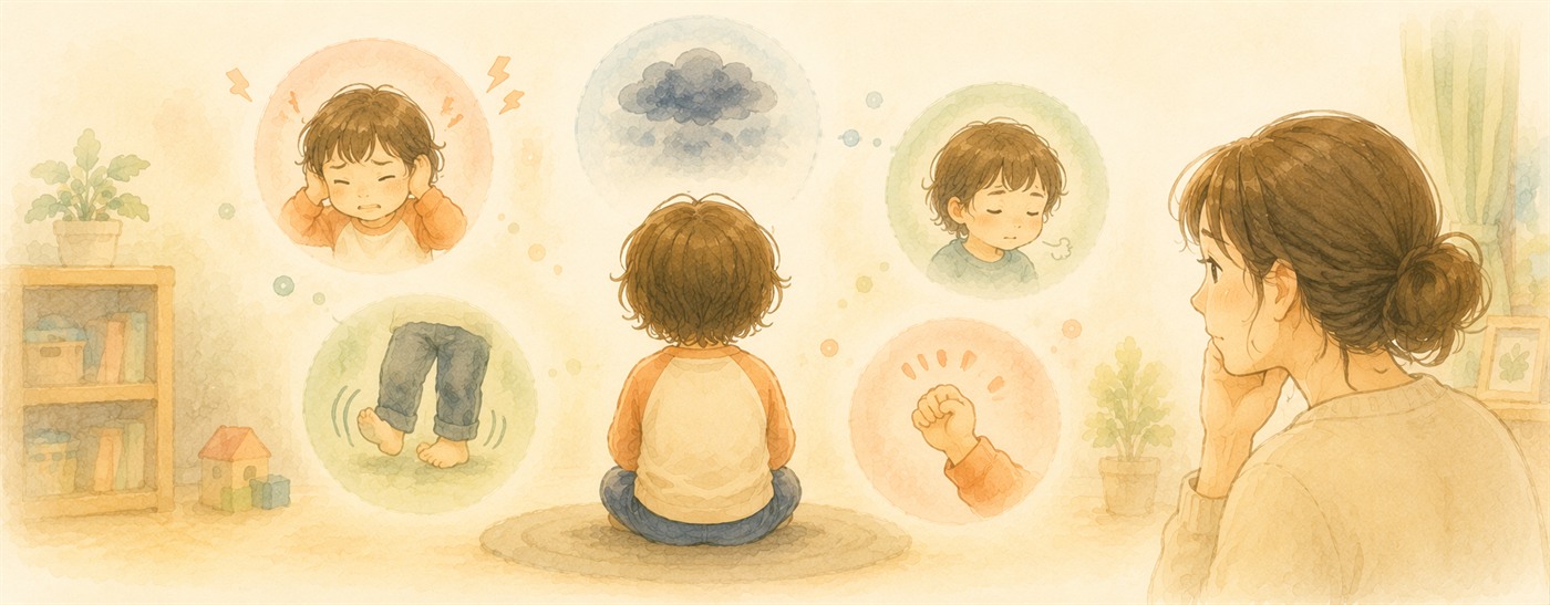 子どもの小さなサインを見守るイラスト